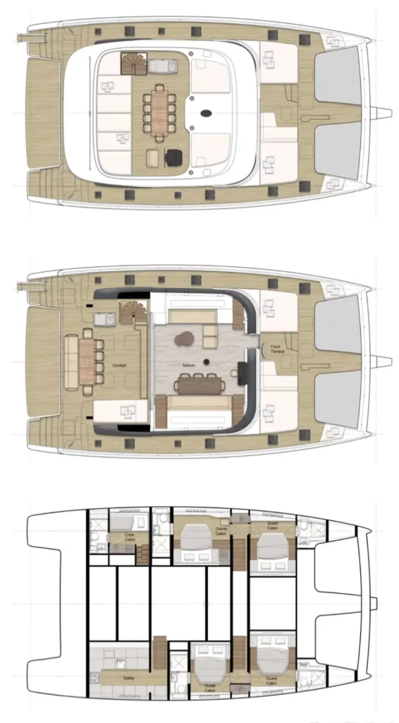 Sunreef 60 - layout